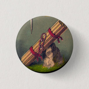 Badge Rond 2,50 Cm Paquet de bâtons et de trois liens bouton de 1