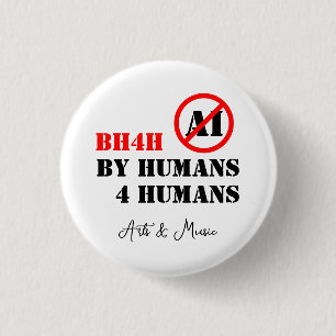Badge Rond 2,50 Cm Par Humans 4 Humans / Arts & Musique (BH4H)