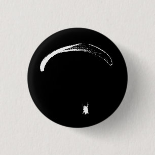 Badge Rond 2,50 Cm Parachute noir et blanc - boutons