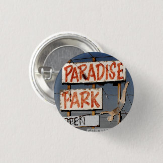 Badge Rond 2,50 Cm Paradise Amusement Park Photo Rétro Épinglette