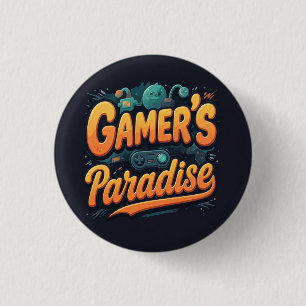 Badge Rond 2,50 Cm Paradise des Gamer