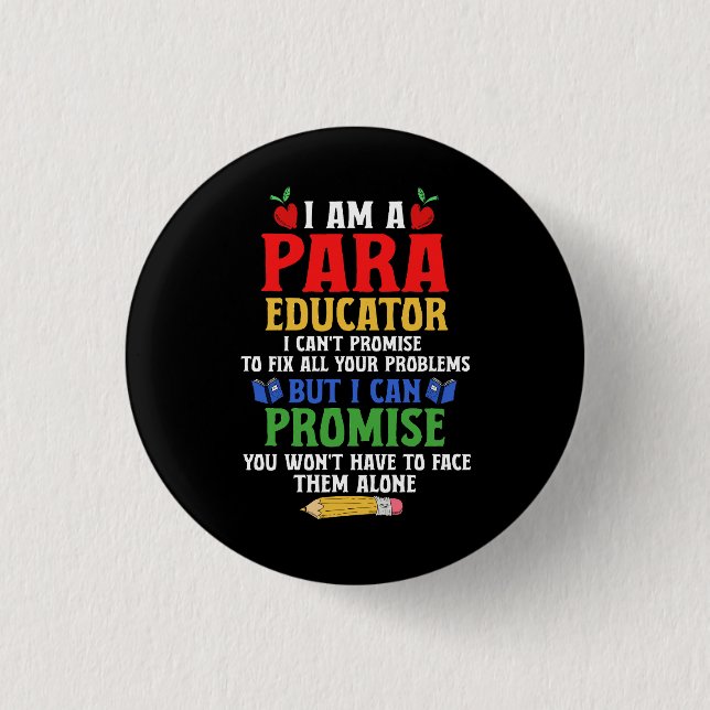 Badge Rond 2,50 Cm Paraéducateur Paraprofessionnel Enseignant Spiritu (Devant)