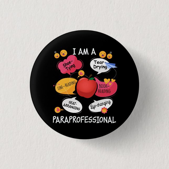 Badge Rond 2,50 Cm Paraprofessionnel - Para Squad Parapr (Devant)