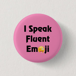 Badge Rond 2,50 Cm Parler Fluent Emoji