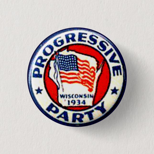 Badge Rond 2,50 Cm Parti Progressiste - bouton (Devant)