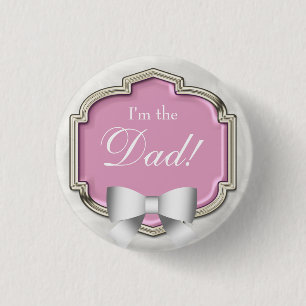 Badge Rond 2,50 Cm Partie de baby shower élégante je suis le papa
