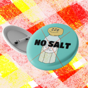 Badge Rond 2,50 Cm Pas de sel Sodium régime sain gratuit