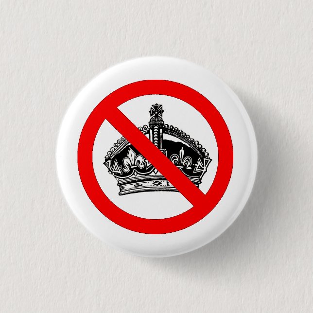 Badge Rond 2,50 Cm Pas mon roi (Devant)