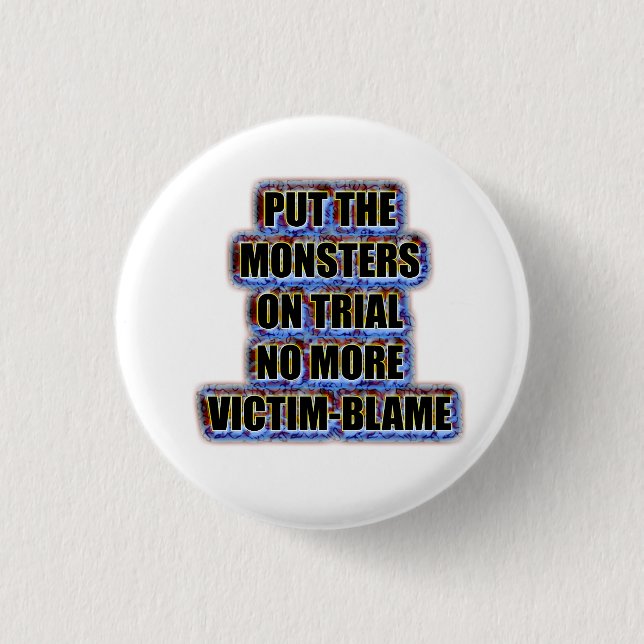 Badge Rond 2,50 Cm Pas plus de victime-blâme (Devant)