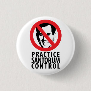 Badge Rond 2,50 Cm Pas Rick Santorum en 2012