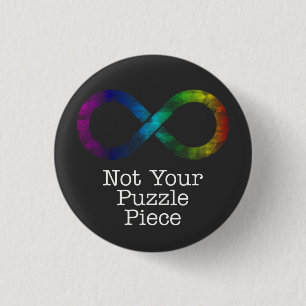 Badge Rond 2,50 Cm Pas votre pièce de puzzle - sensibilisation sur l'