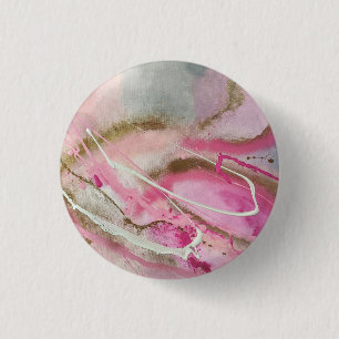 Badge Rond 2,50 Cm Pastel Pink Art Abstrait à Canvass