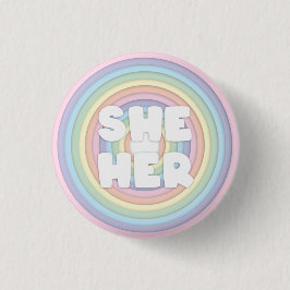 Badge Rond 2,50 Cm Pastel Rainbow