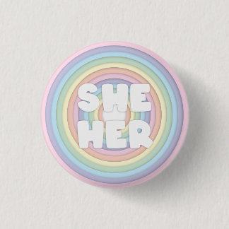 Badge Rond 2,50 Cm Pastel Rainbow