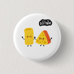 Badge Rond 2,50 Cm Pâtes et fromage de meilleure amie