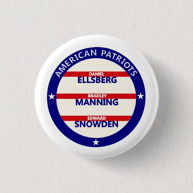 Badge Rond 2,50 Cm Patriotes américains (Devant)