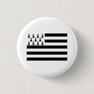 Badge Rond 2,50 Cm Patriotic Brittany Flag