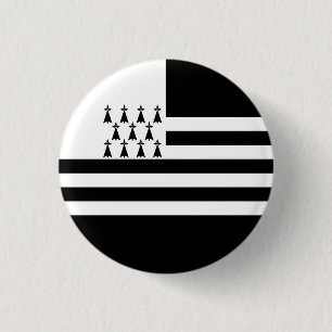 Badge Rond 2,50 Cm Patriotic Brittany Flag Button