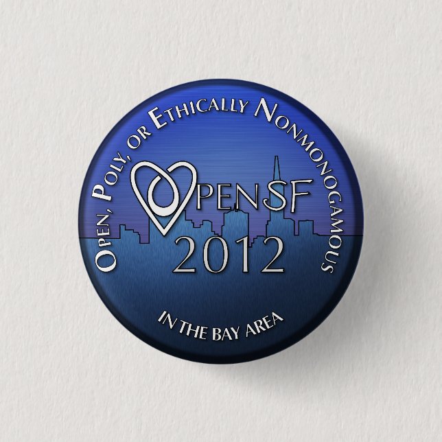 Badge Rond 2,50 Cm Paysage urbain de bouton d'OpenSF (Devant)