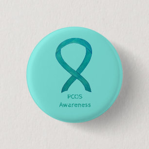 Badge Rond 2,50 Cm PCOS Sensibilisation Ruban d'art personnalisé
