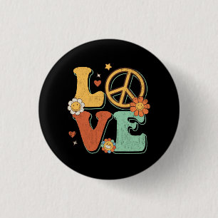 Badge Rond 2,50 Cm Peace Sign Love 60s les années 70 Costume Super Hi