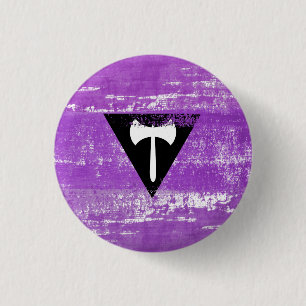 Badge Rond 2,50 Cm Peinture de fierté lesbienne (Labrys)