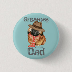 Badge Rond 2,50 Cm Pekingese Dad Button