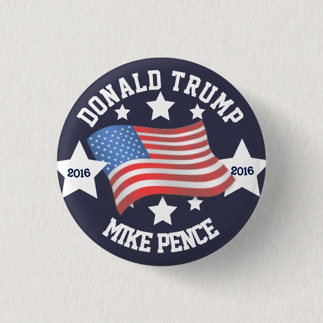 Badge Rond 2,50 Cm Penny de Donald Trump/Mike (Devant)