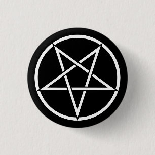 Badge Rond 2,50 Cm Pentagramme inversé (couleur arrière - plan pers
