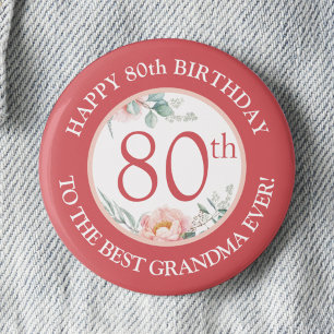 Badge Rond 2,50 Cm Peony personnalisées Anniversaire Pin