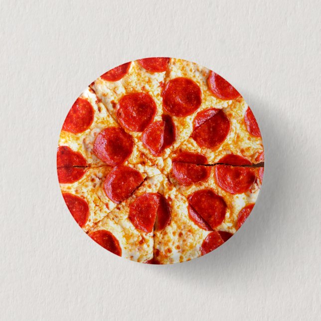 BADGE ROND 2,50 CM PEPPERONI PIZZA (Devant)