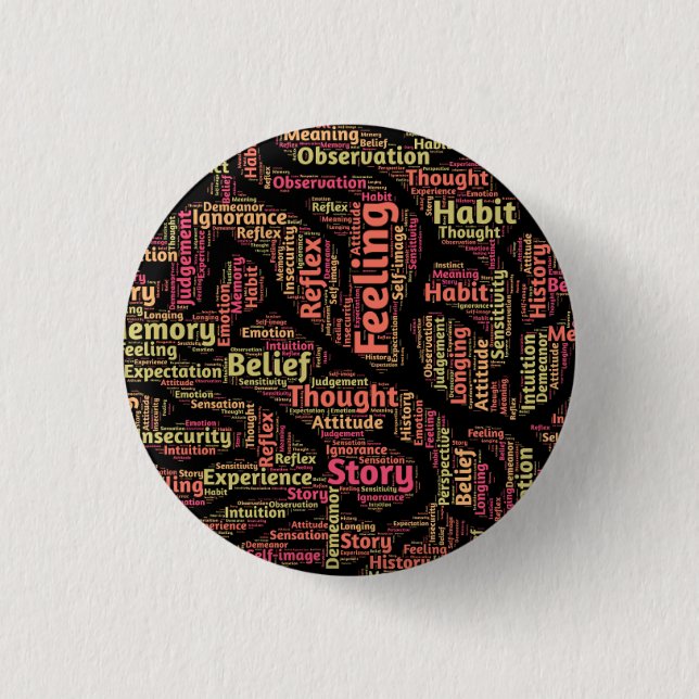 Badge Rond 2,50 Cm Perception Art Word Inspirant (Devant)