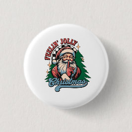 Badge Rond 2,50 Cm Père Noël de Noël joyeux