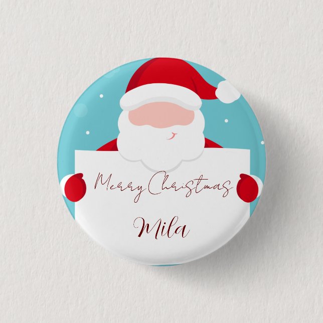 Badge Rond 2,50 Cm Père Noël, doux Noël (Devant)