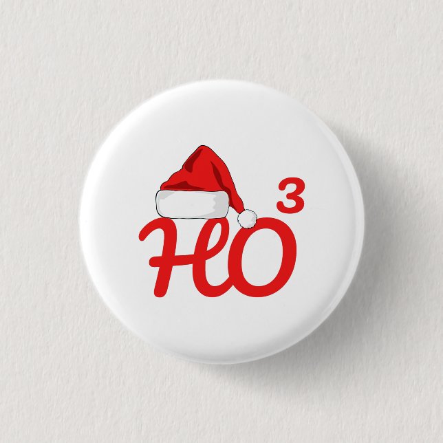 Badge Rond 2,50 Cm Père Noël Ho Christmas (Devant)