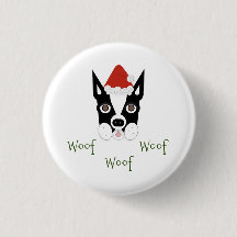 Père Noël Terrier Pin
