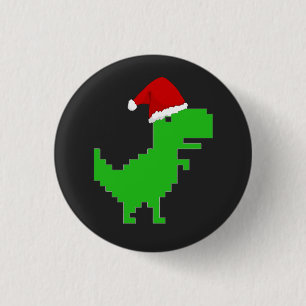 Badge Rond 2,50 Cm père Noël trex