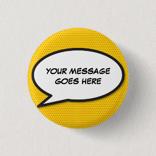 Badge Rond 2,50 Cm Personalized Comic Book Pop Art Speech Bubble