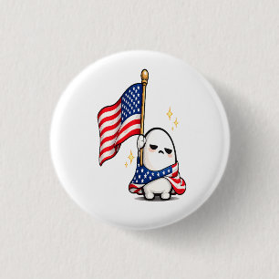 Badge Rond 2,50 Cm Personnage drôle fatigué du 14 juillet USA
