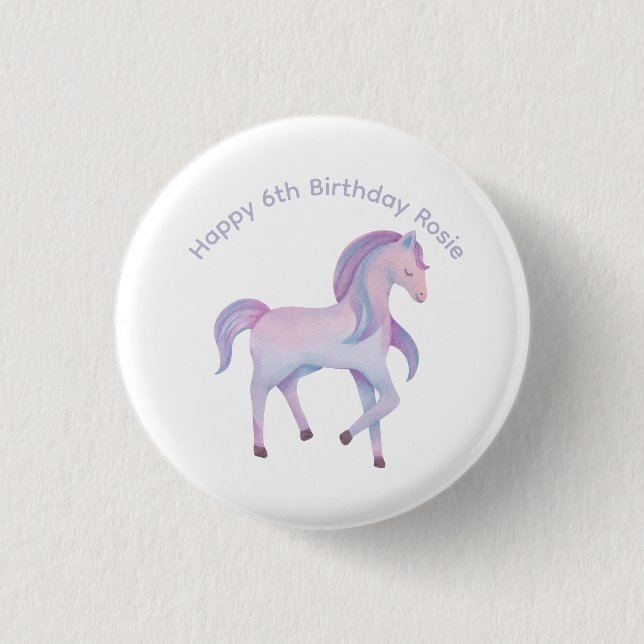 Badge Rond 2,50 Cm Personnalisable pastel magique ombre Pony (Devant)