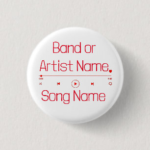 Badge Rond 2,50 Cm Personnalisable votre musique préférée