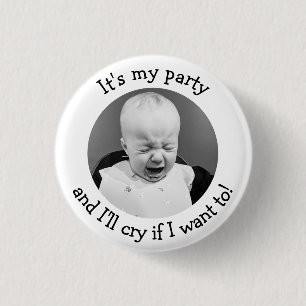 Badge Rond 2,50 Cm Personnalisé C'est mon parti Photo