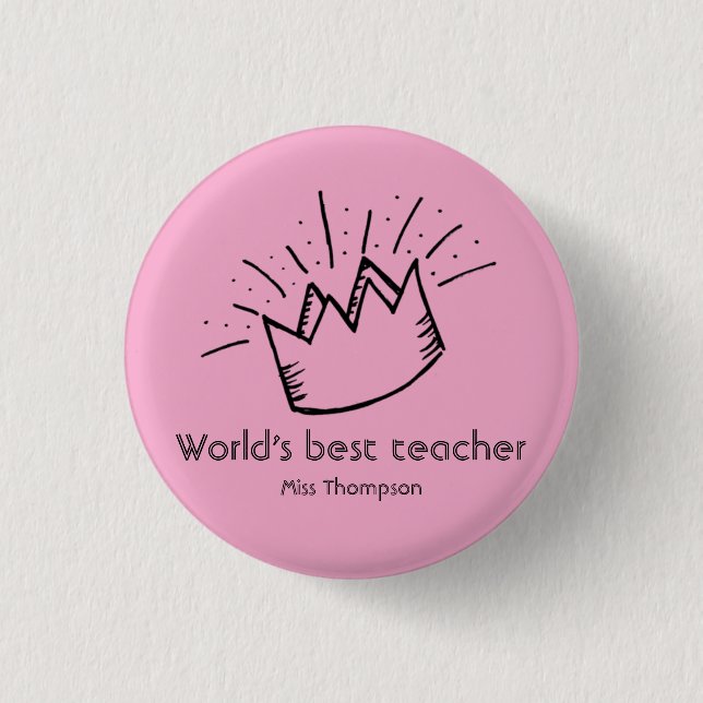 Badge Rond 2,50 Cm Personnalisé meilleure appréciation du professeur  (Devant)