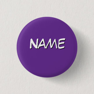 Badge Rond 2,50 Cm Personnaliser avec nom violet