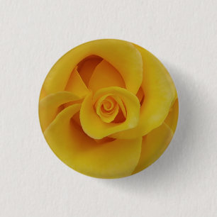 Badge Rond 2,50 Cm Pétales de rose jaune romantiques