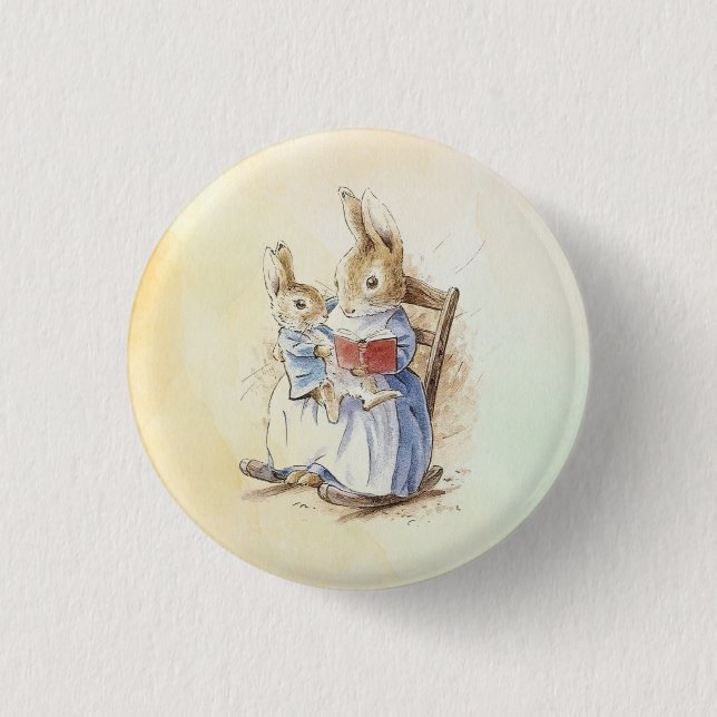 Badge Rond 2,50 Cm Peter Rabbit (livre) (Devant)