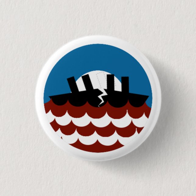 Badge Rond 2,50 Cm Petit bouton de SinkShip (Devant)