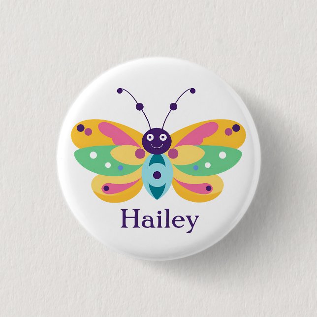 Badge Rond 2,50 Cm Petit bug mignon (Devant)