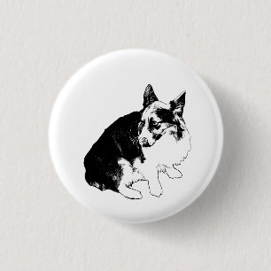 Badge Rond 2,50 Cm Petit cercle, oreilles aiguës