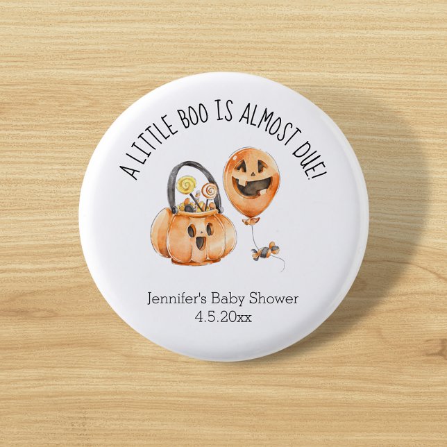 Badge Rond 2,50 Cm petit garçon, mignon baby shower halloween (Créateur téléchargé)